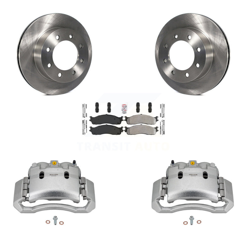 Front Disc Brake Caliper Rotors And Semi-Metallic Pads Kit For Dodge Ram 1500 3500 2500 KC8-100343N
