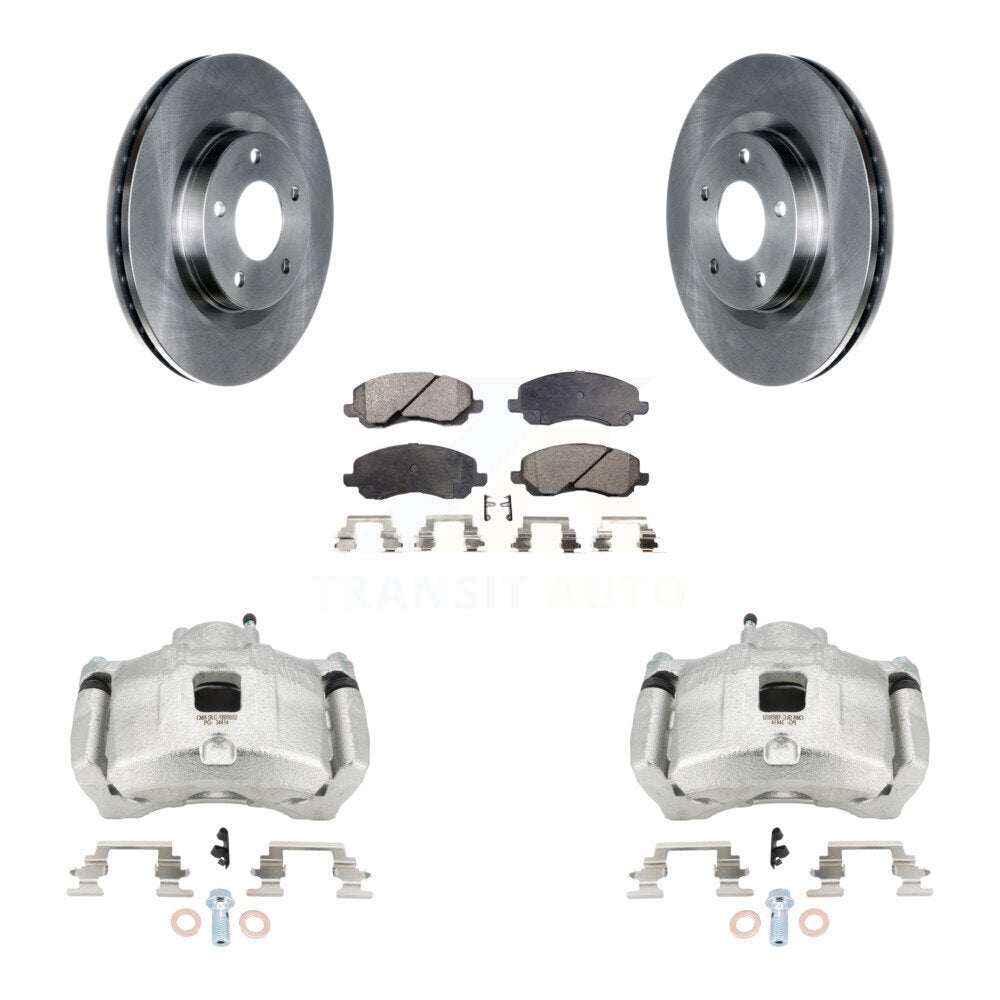 Front Brake Caliper Rotors Semi-Metallic Pad Kit For Jeep Patriot Dodge Compass Chrysler KC8-100343P