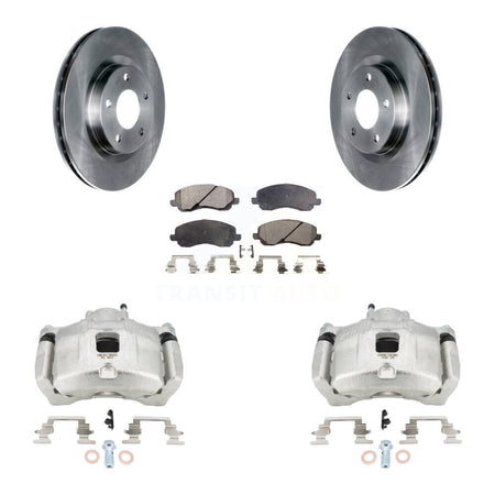 Front Brake Caliper Rotors Semi-Metallic Pad Kit For Jeep Patriot Dodge Compass Chrysler KC8-100343P