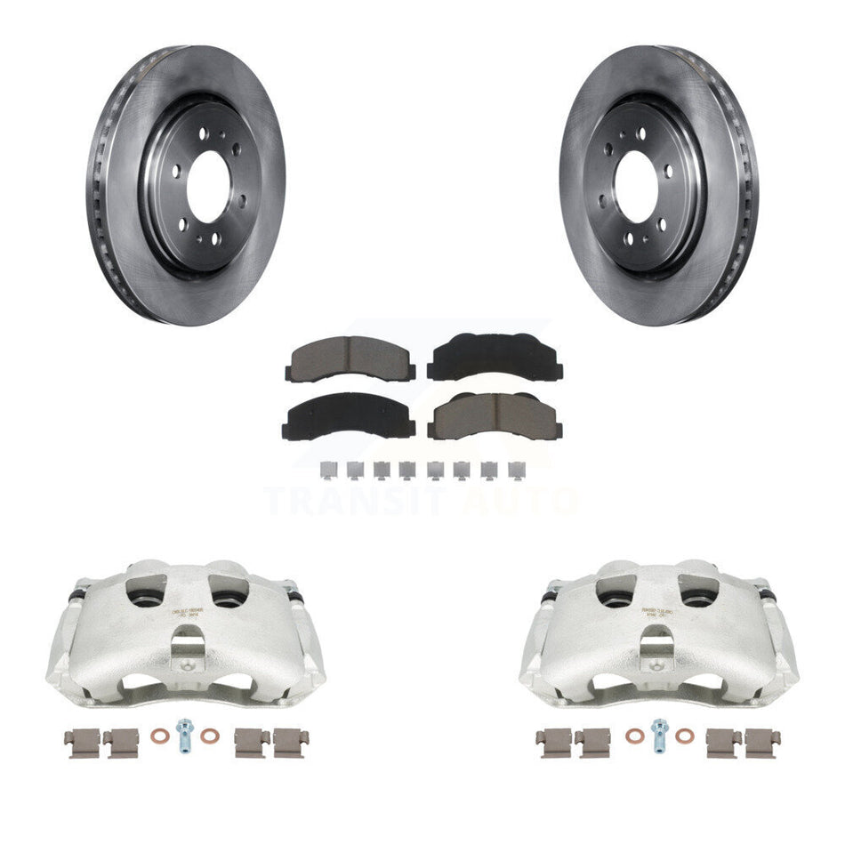 Front Disc Brake Caliper Rotors And Ceramic Pads Kit For Ford F-150 KC8-100344C by Transit Auto