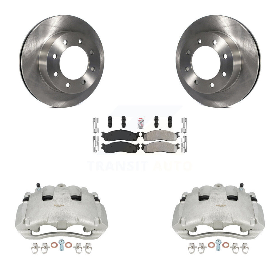 Front Disc Brake Caliper Rotors And Semi-Metallic Pads Kit For 2006 Dodge Ram 1500 Standard Cab Pickup Crew With 8 Lug Wheels KC8-100344N