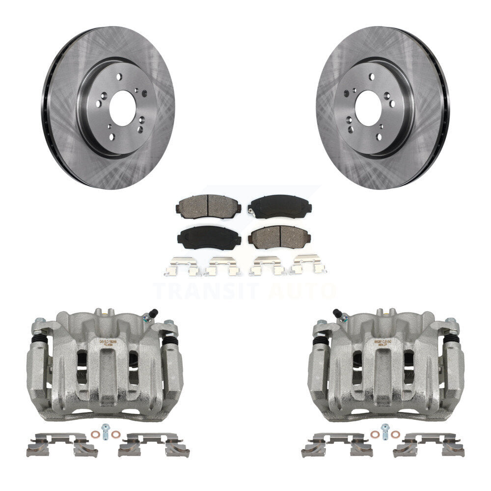 Front Disc Brake Caliper Rotor And Semi-Metallic Pad Kit For Honda CR-V Acura RDX Accord KC8-100344S