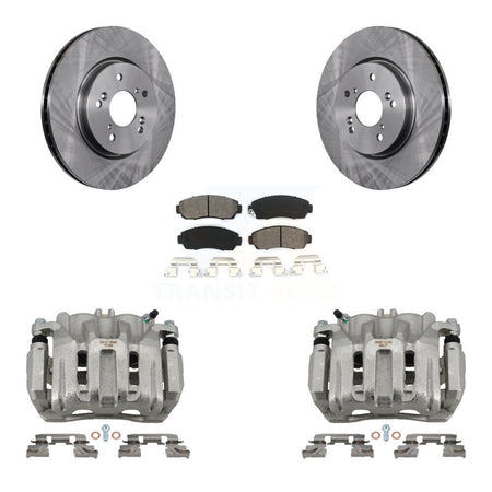 Front Disc Brake Caliper Rotor And Semi-Metallic Pad Kit For Honda CR-V Acura RDX Accord KC8-100344S