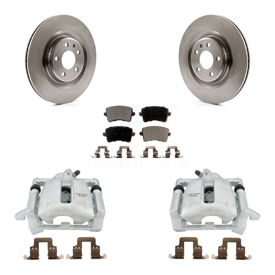 Rear Disc Brake Caliper Rotors And Ceramic Pads Kit For 2012 Audi A5 Quattro With 330mm Diameter Rotor KC8-100344T