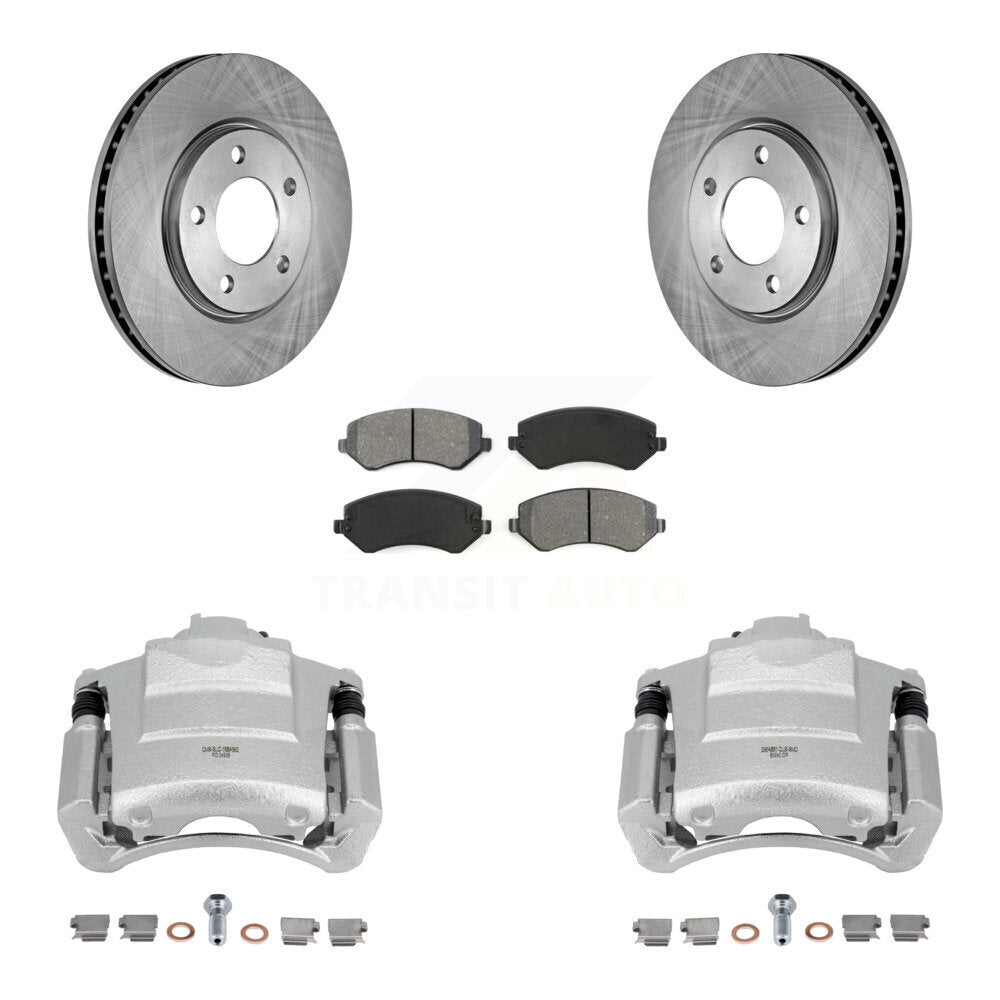 Front Brake Caliper Rotor Semi-Metallic Pad Kit For Dodge Grand Caravan Drum rear brakes KC8-100345S