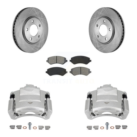 Front Brake Caliper Rotor Semi-Metallic Pad Kit For Dodge Grand Caravan Drum rear brakes KC8-100345S