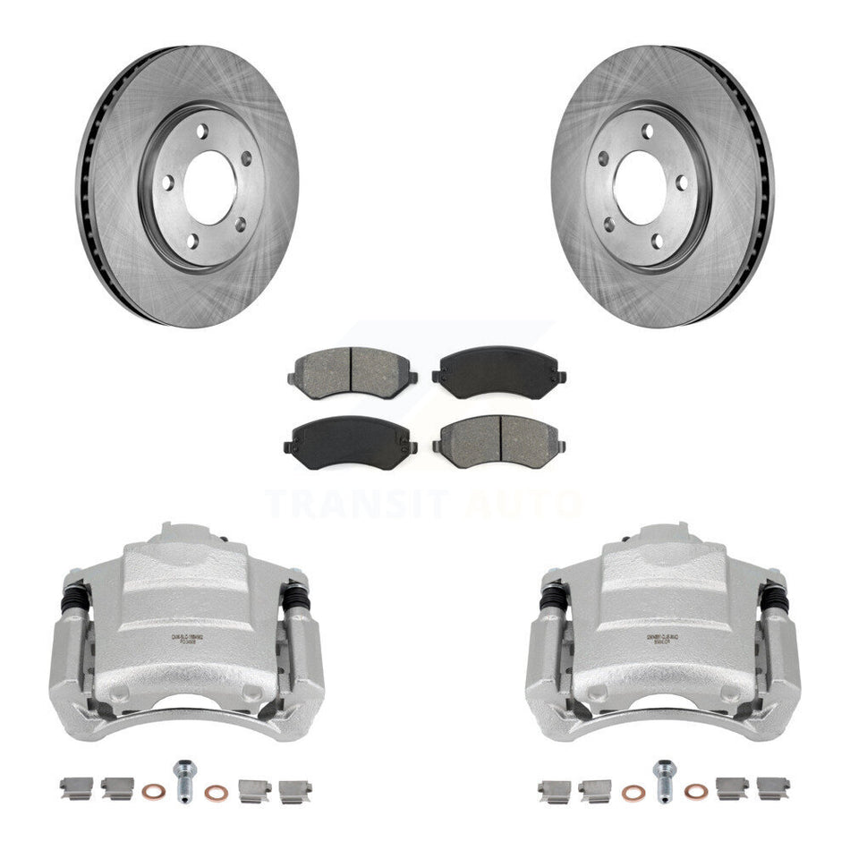 Front Brake Caliper Rotor Semi-Metallic Pad Kit For Dodge Grand Caravan Drum rear brakes KC8-100345S
