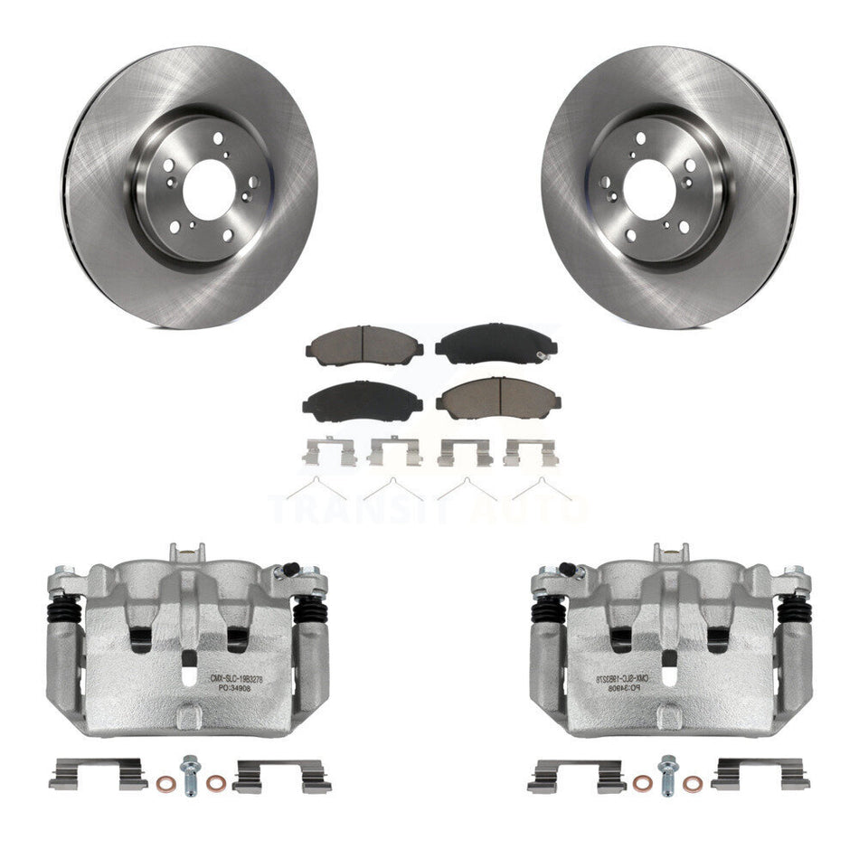 Front Disc Brake Caliper Rotors And Ceramic Pads Kit For Acura MDX ZDX KC8-100346C