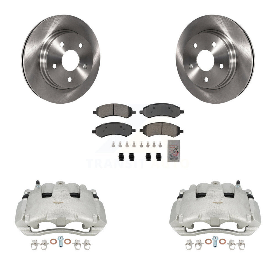Front Disc Brake Caliper Rotors And Semi-Metallic Pads Kit For Dodge Ram 1500 KC8-100346N