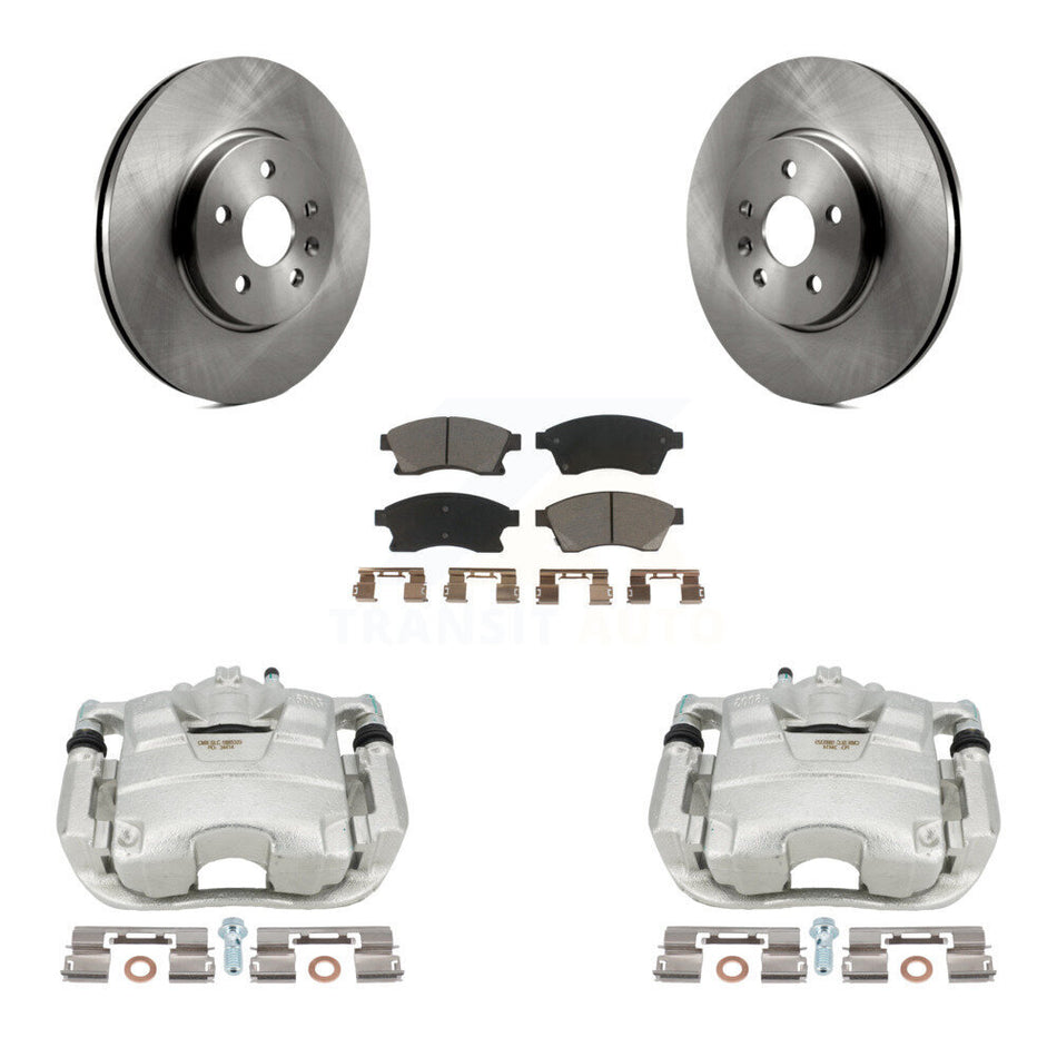 Front Disc Brake Caliper Rotors And Ceramic Pads Kit For 2013-2017 Buick Encore Chevrolet Trax KC8-100347C by Transit Auto