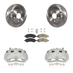 Front Disc Brake Caliper Rotors And Semi-Metallic Pads Kit For Dodge Ram 1500 KC8-100348N