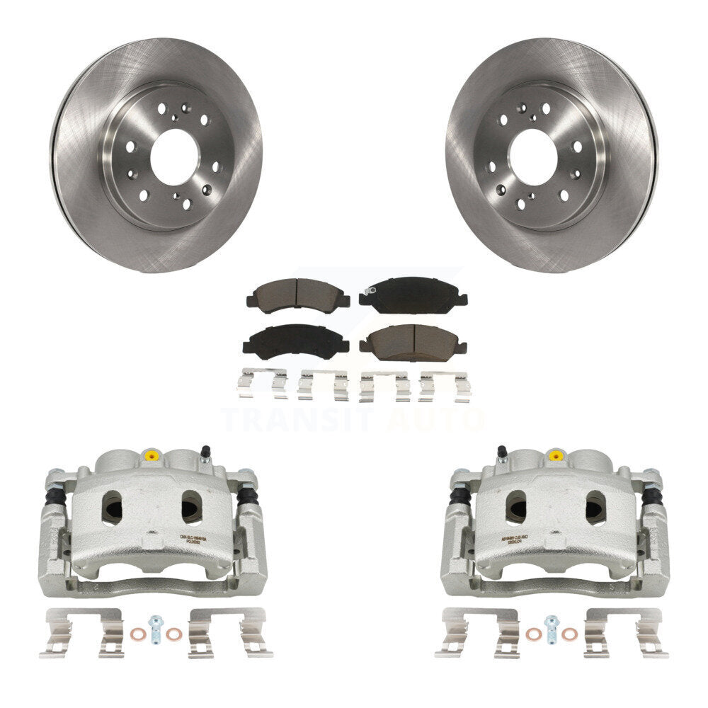 Front Brake Caliper Rotor & Ceramic Pad Kit For 2015-2019 Cadillac XTS With 6 Lug Wheels KC8-100349C