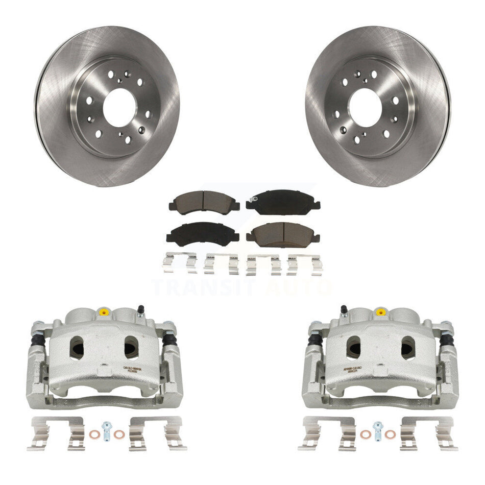 Front Brake Caliper Rotor & Ceramic Pad Kit For 2015-2019 Cadillac XTS With 6 Lug Wheels KC8-100349C