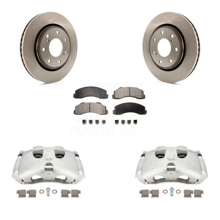 Front Disc Brake Caliper Rotors And Semi-Metallic Pads Kit For 2012-2014 Ford F-150 With 7 Lug Wheels KC8-100349P by Transit Auto