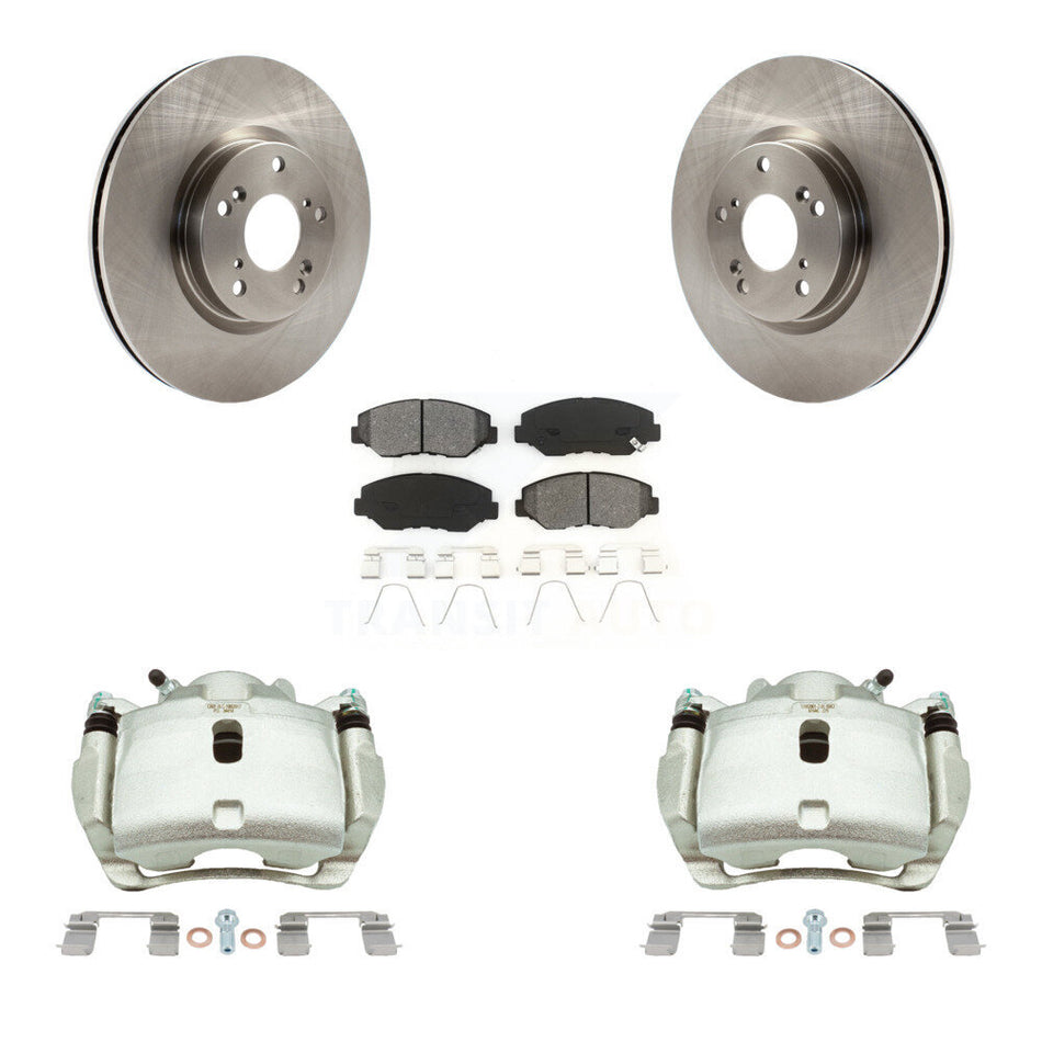 Front Disc Brake Caliper Rotors And Semi-Metallic Pads Kit For 2005-2006 Honda CR-V KC8-100349S