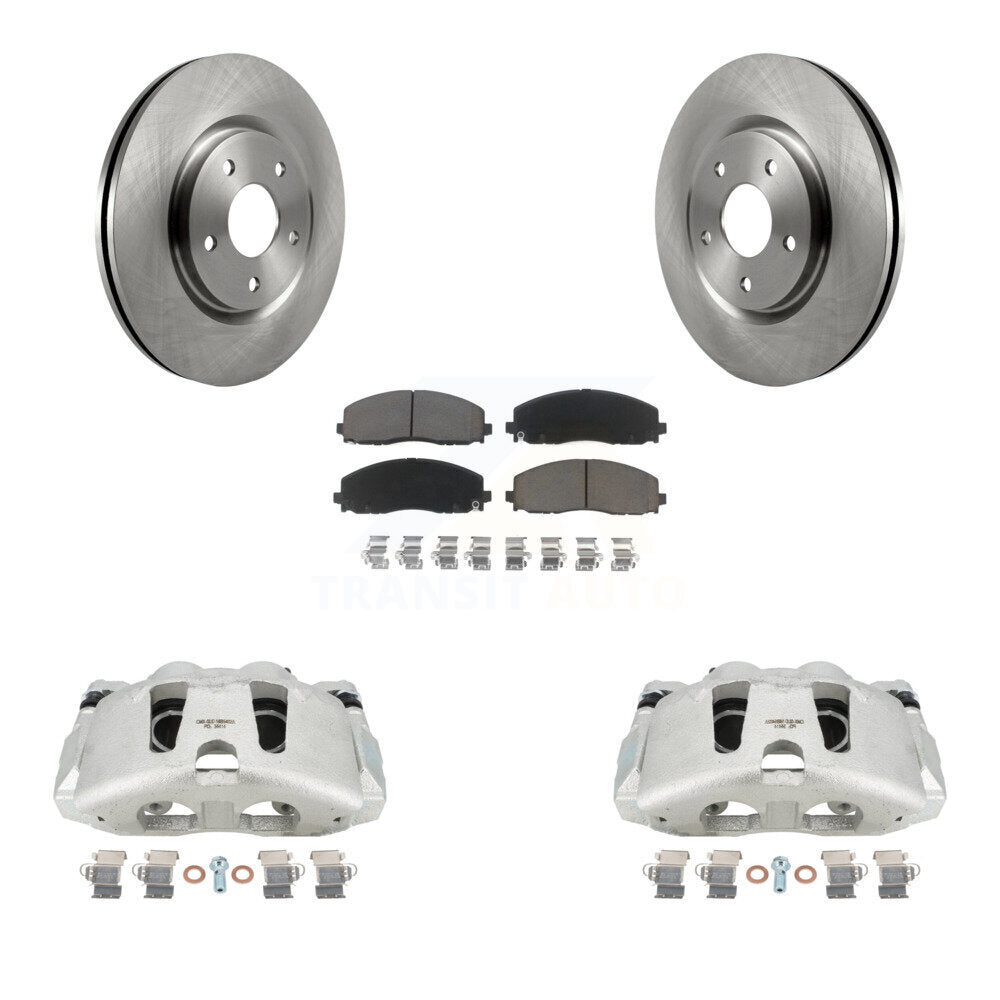 Front Disc Brake Caliper Rotors And Ceramic Pads Kit For 2014-2020 Dodge Journey KC8-100350C by Transit Auto