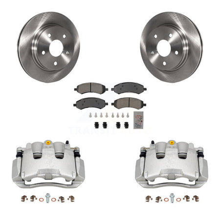 Front Disc Brake Caliper Rotors & Semi-Metallic Pad Kit For Chrysler Aspen Dodge Durango KC8-100350N