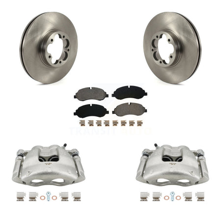 Front Disc Brake Caliper Rotors And Semi-Metallic Pads Kit For Ford Transit-350 HD KC8-100351S