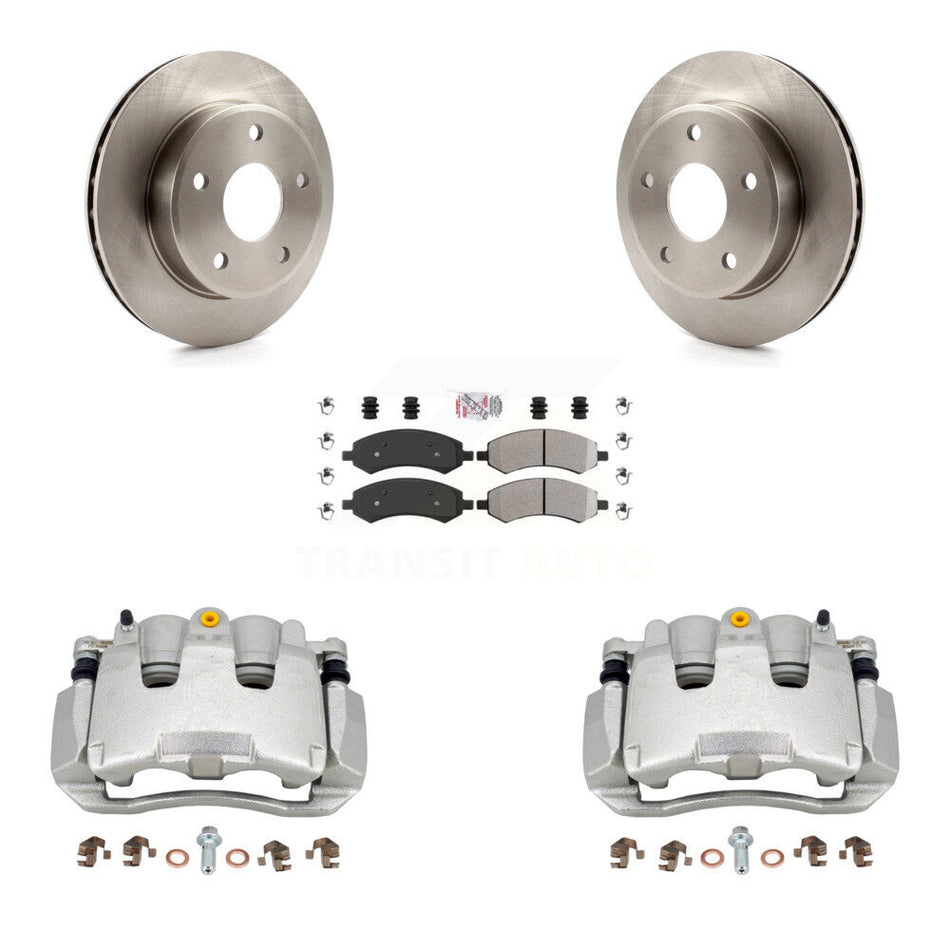 Front Disc Brake Caliper Rotors And Semi-Metallic Pads Kit For Dakota Dodge Ram KC8-100352N