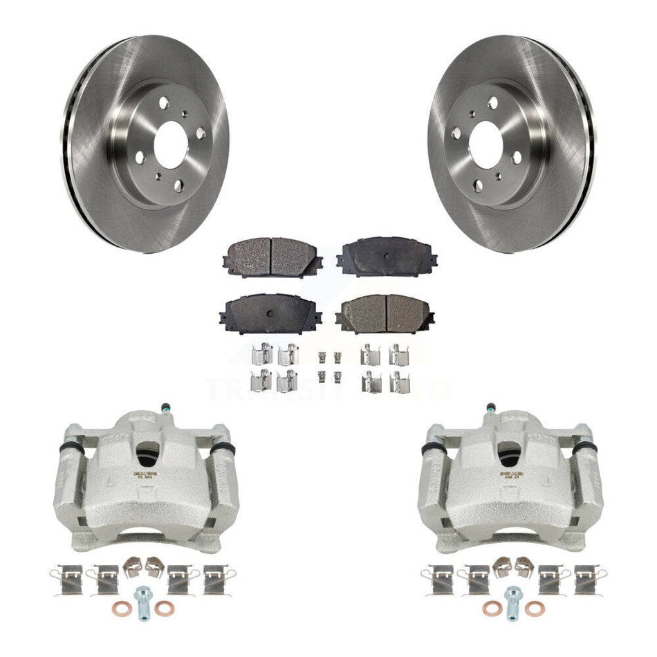 Front Disc Brake Caliper Rotors And Semi-Metallic Pads Kit For Toyota Yaris KC8-100352P