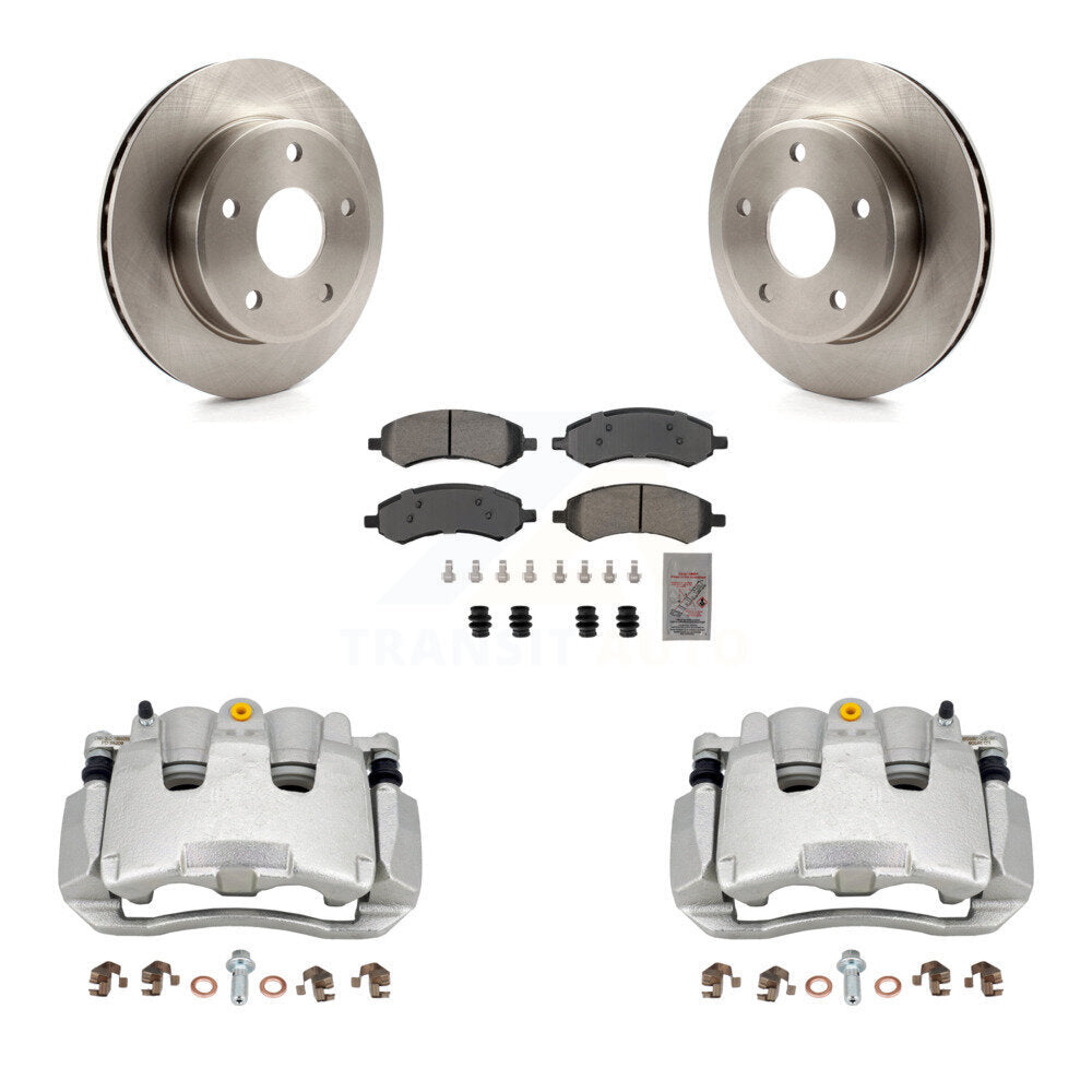 Front Disc Brake Caliper Rotors And Semi-Metallic Pads Kit For Dakota Dodge Ram KC8-100353N