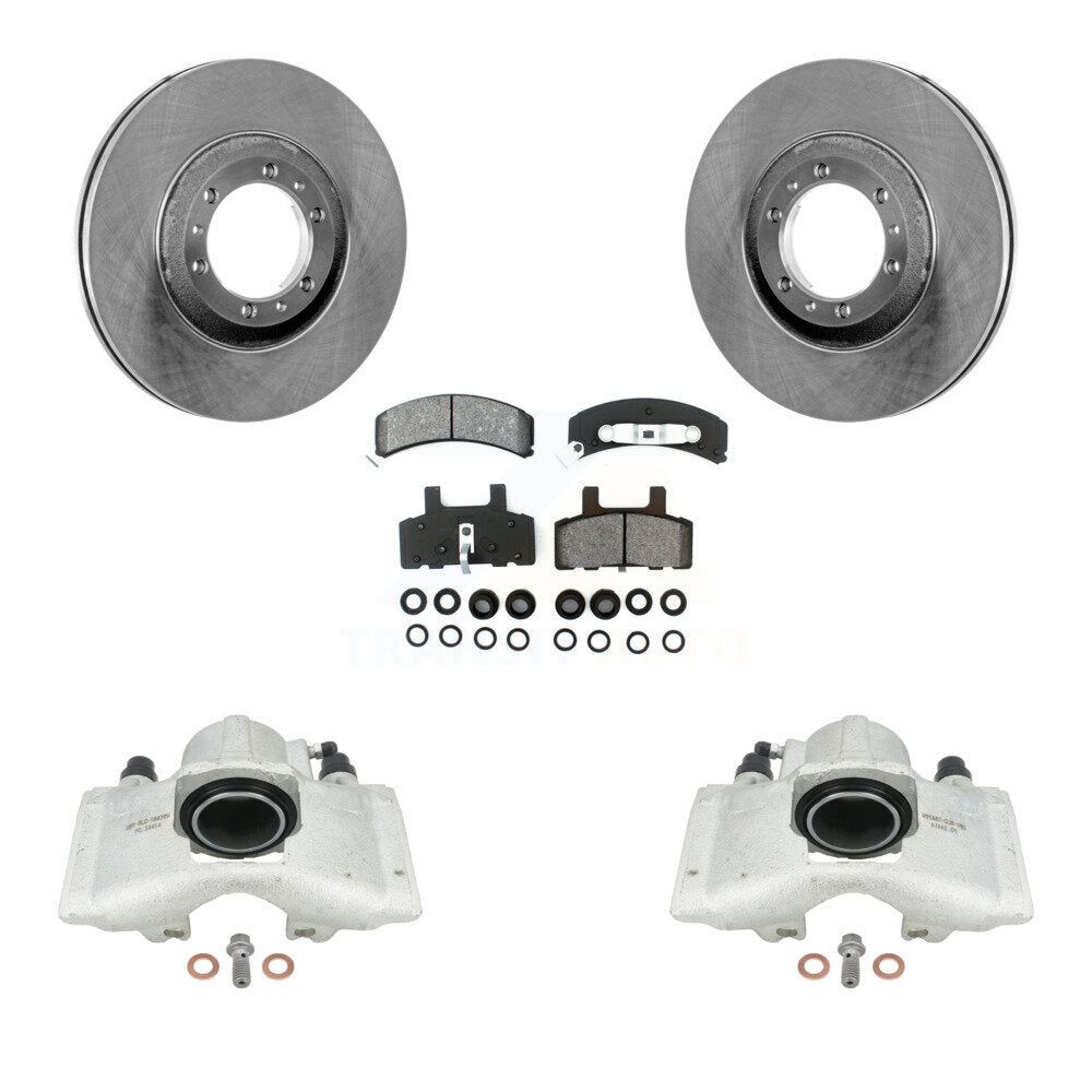 Front Disc Brake Caliper Rotors And Semi-Metallic Pads Kit For Cadillac DeVille Fleetwood 60 Special Commercial Chassis With Heavy Duty Brakes KC8-100353S by Transit Auto