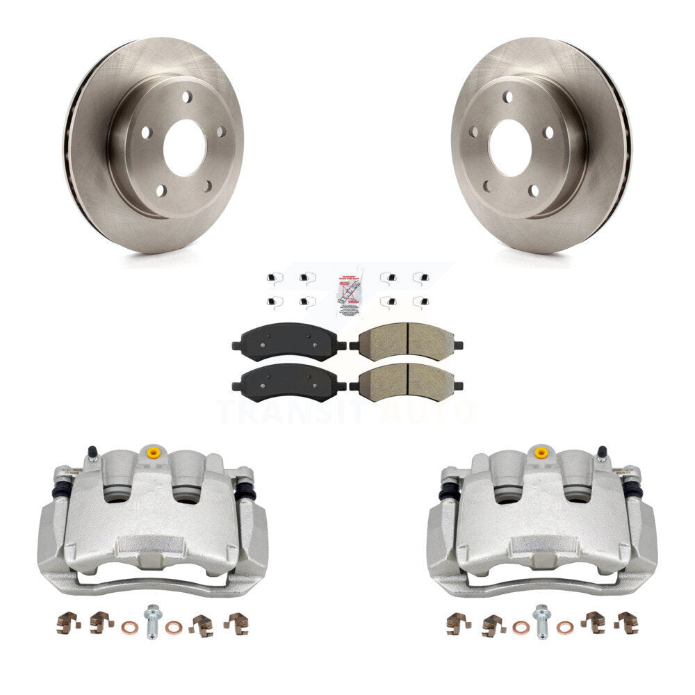 Front Disc Brake Caliper Rotors And Semi-Metallic Pads Kit For Dakota Dodge Ram KC8-100354N