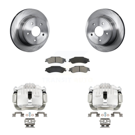 Rear Brake Caliper Rotor Semi-Metallic Pad Kit For Chevrolet GMC Blazer S10 Jimmy Sonoma KC8-100354S