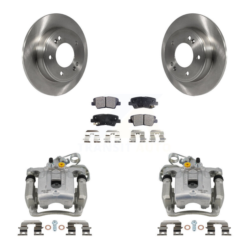 Rear Disc Brake Caliper Rotors And Ceramic Pads Kit For Hyundai Elantra Coupe KC8-100354T