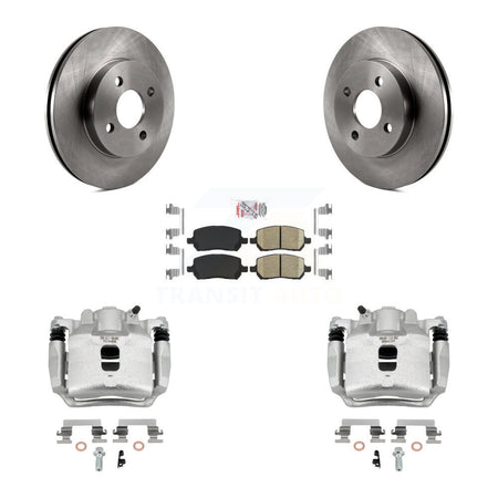 Front Disc Brake Caliper Rotor & Ceramic Pad Kit For Saturn Ion Chevrolet Cobalt Pontiac KC8-100355N