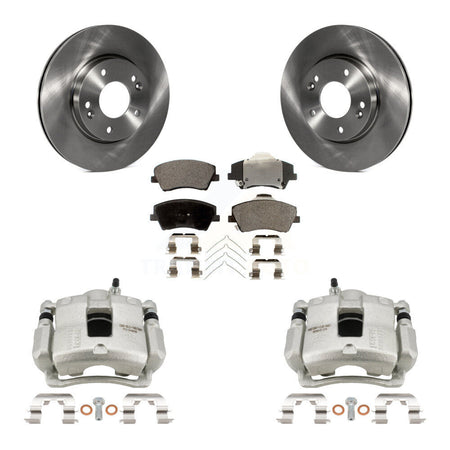 Front Disc Brake Caliper Rotors And Semi-Metallic Pads Kit For Hyundai Elantra KC8-100355P