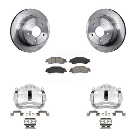 Rear Disc Brake Caliper Rotors And Semi-Metallic Pads Kit For Chevrolet S10 KC8-100355S