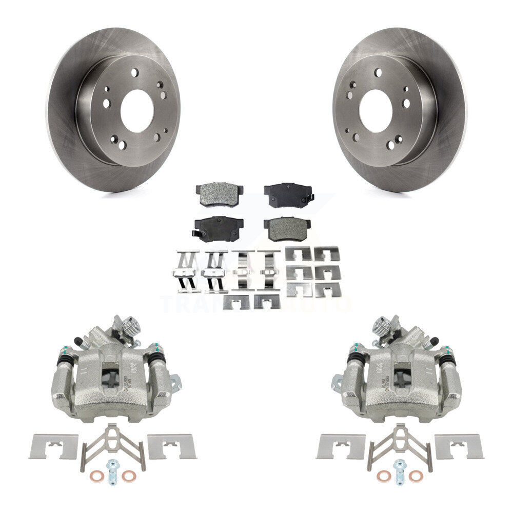 Rear Disc Brake Caliper Rotors And Ceramic Pads Kit For Honda Civic Acura RSX KC8-100356T