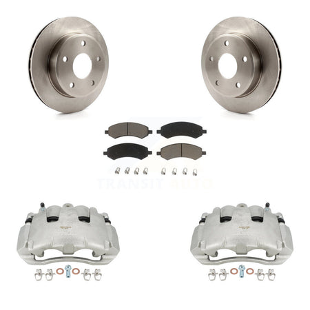 Front Disc Brake Caliper Rotors And Ceramic Pads Kit For Dodge Dakota Mitsubishi Raider KC8-100357C by Transit Auto