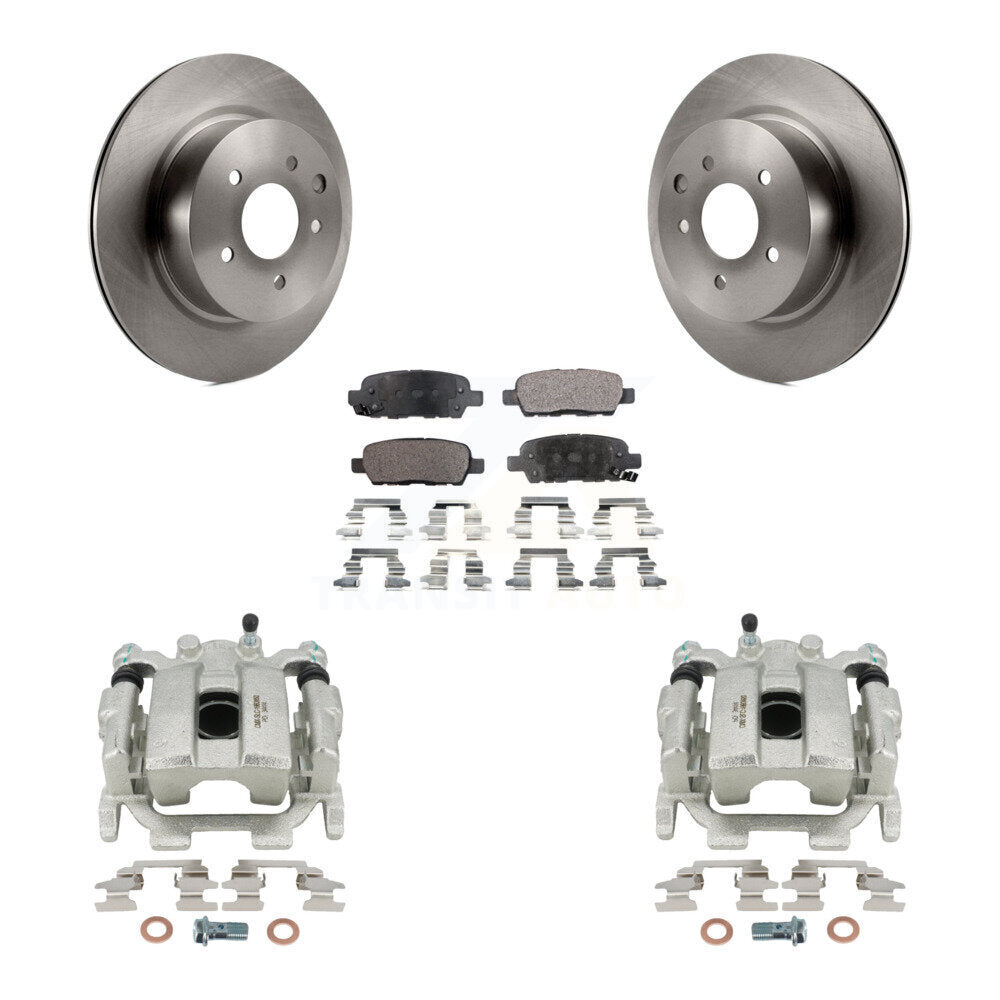 Rear Disc Brake Caliper Rotors And Ceramic Pads Kit For INFINITI QX50 EX35 EX37 KC8-100357T by Transit Auto