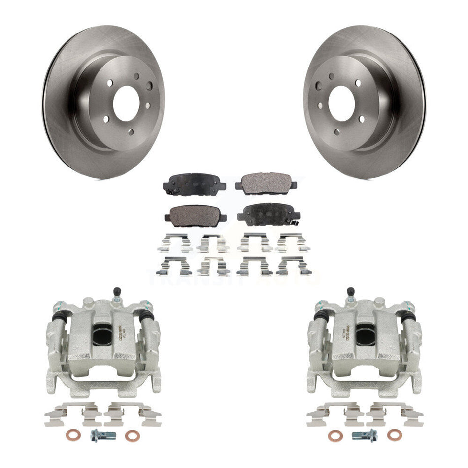 Rear Disc Brake Caliper Rotors And Ceramic Pads Kit For INFINITI QX50 EX35 EX37 KC8-100357T