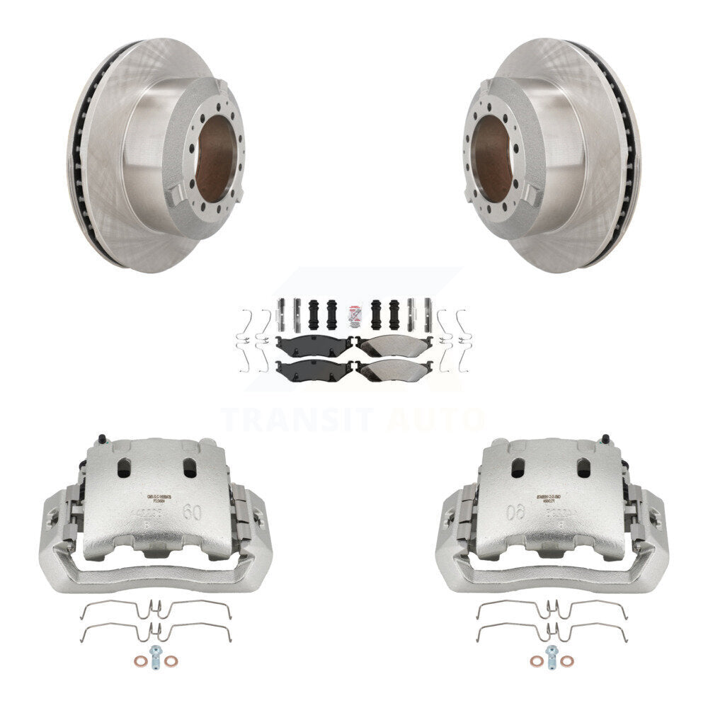 Front Disc Brake Caliper Rotors And Semi-Metallic Pads Kit For International TerraStar KC8-100358N