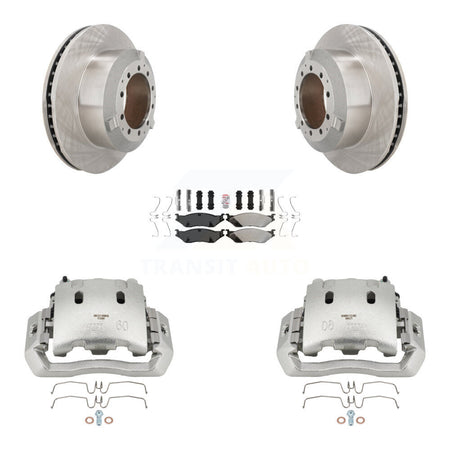 Front Disc Brake Caliper Rotors And Semi-Metallic Pads Kit For International TerraStar KC8-100358N