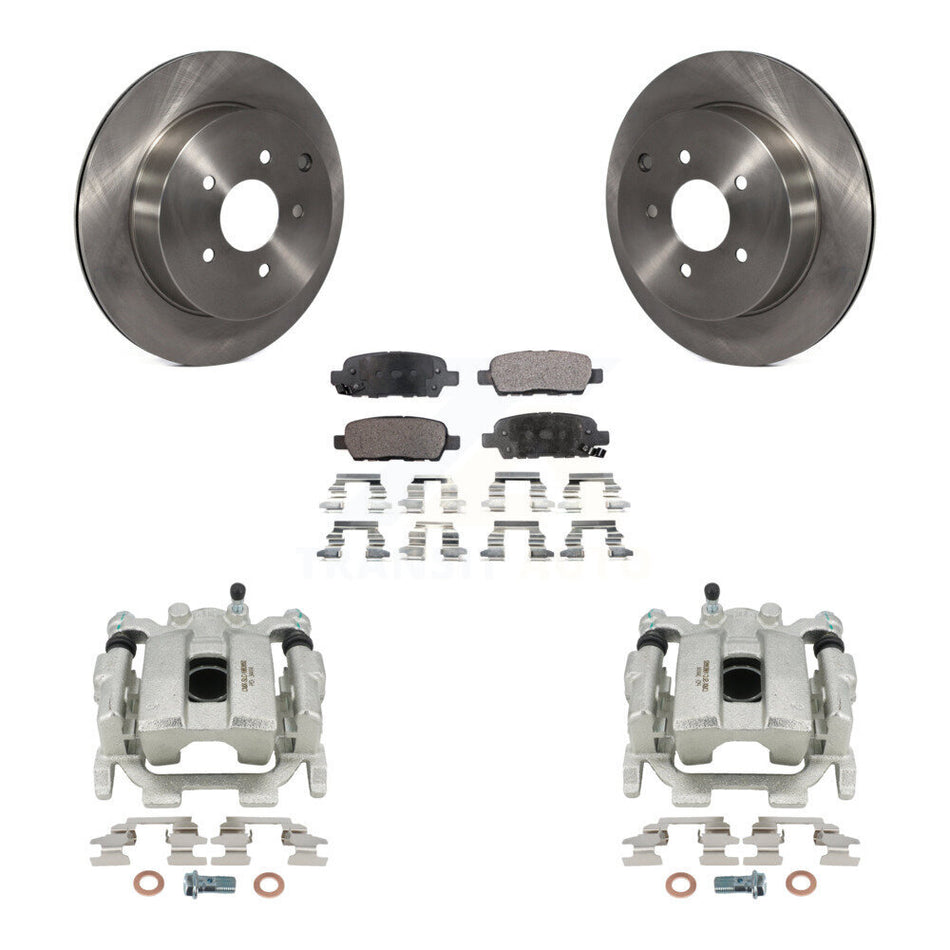 Rear Disc Brake Caliper Rotors And Ceramic Pads Kit For INFINITI FX35 QX70 FX37 KC8-100358T