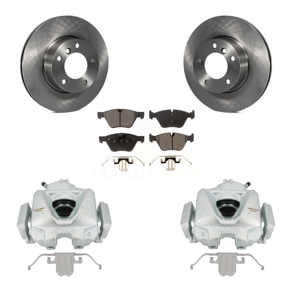 Front Disc Brake Caliper Rotors And Semi-Metallic Pads Kit For BMW 328i 323i KC8-100359P by Transit Auto