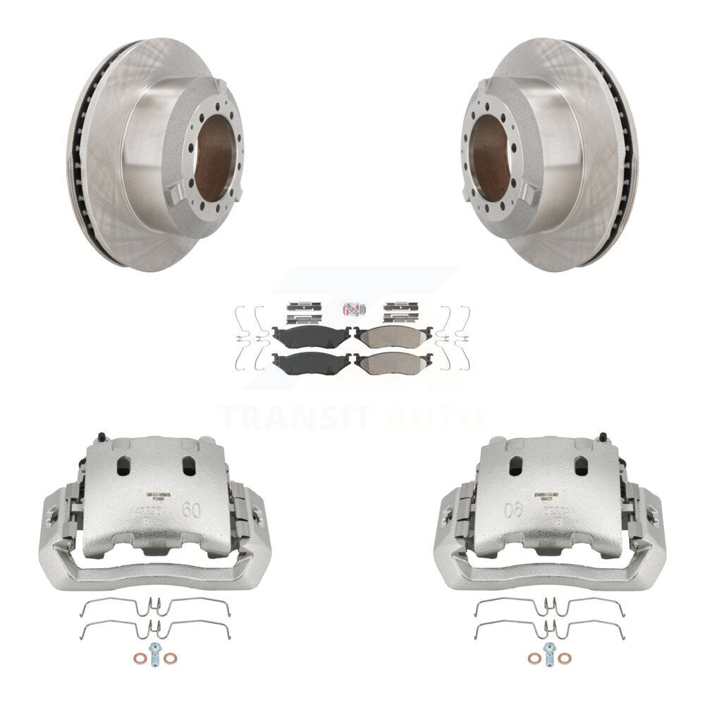 Front Disc Brake Caliper Rotors And Semi-Metallic Pads Kit For International TerraStar KC8-100360N