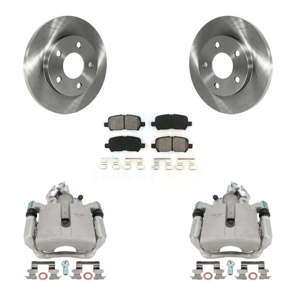 Rear Disc Brake Caliper Rotors And Semi-Metallic Pads Kit For Chevrolet Impala Pontiac Grand Prix Buick LaCrosse Limited Allure KC8-100360S