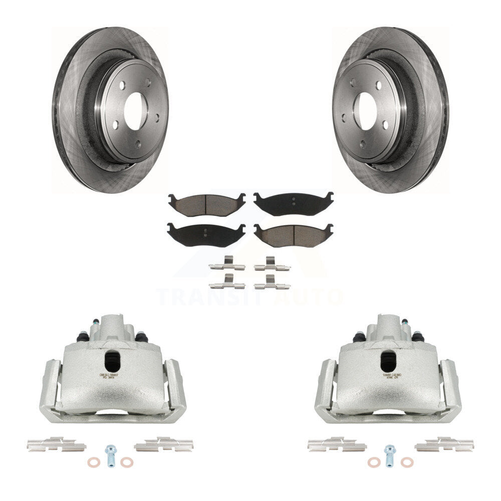 Rear Brake Caliper Rotor And Ceramic Pad Kit For Ram 1500 Classic Dodge Durango Chrysler KC8-100361C