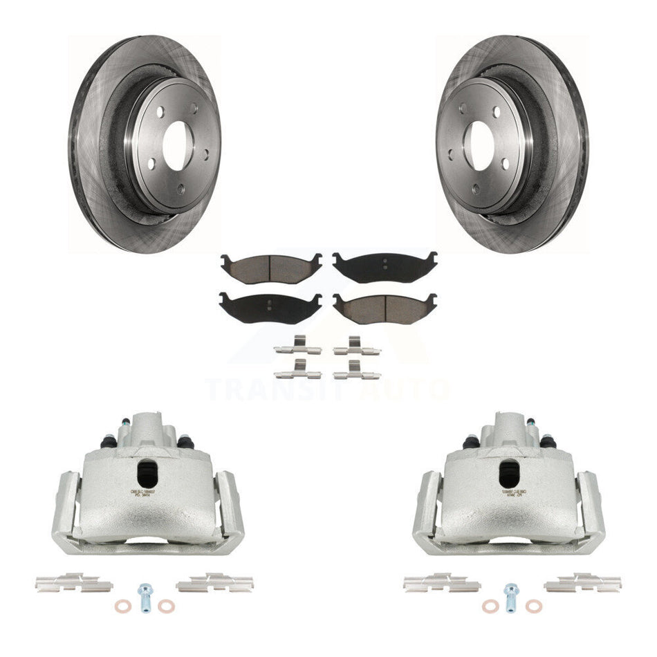 Rear Brake Caliper Rotor And Ceramic Pad Kit For Ram 1500 Classic Dodge Durango Chrysler KC8-100361C