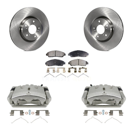 Front Disc Brake Caliper Rotors And Semi-Metallic Pads Kit For 2009-2015 Honda Pilot KC8-100362P
