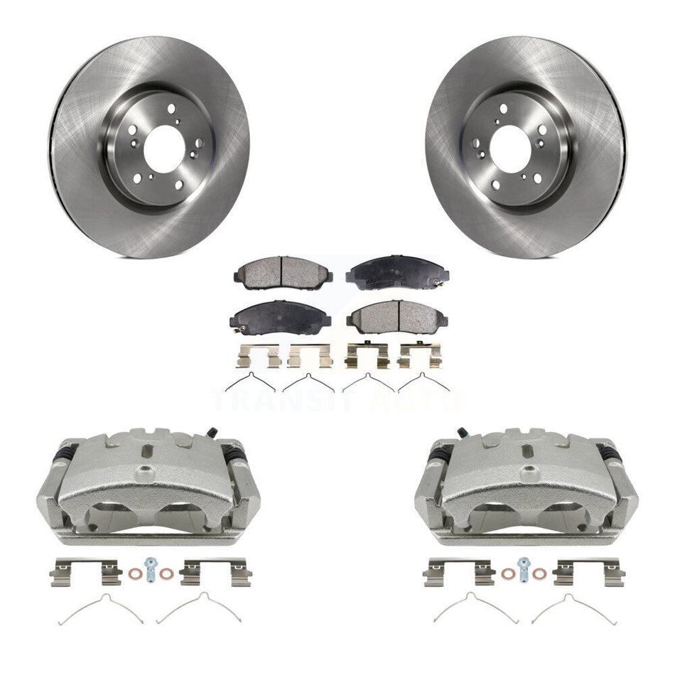 Front Disc Brake Caliper Rotors And Semi-Metallic Pads Kit For 2009-2015 Honda Pilot KC8-100362P