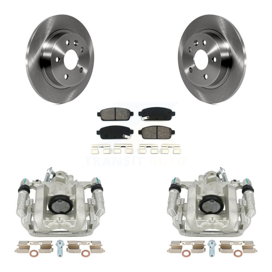 Rear Disc Brake Caliper Rotors And Semi-Metallic Pads Kit For Chevrolet Cruze Limited KC8-100362S by Transit Auto