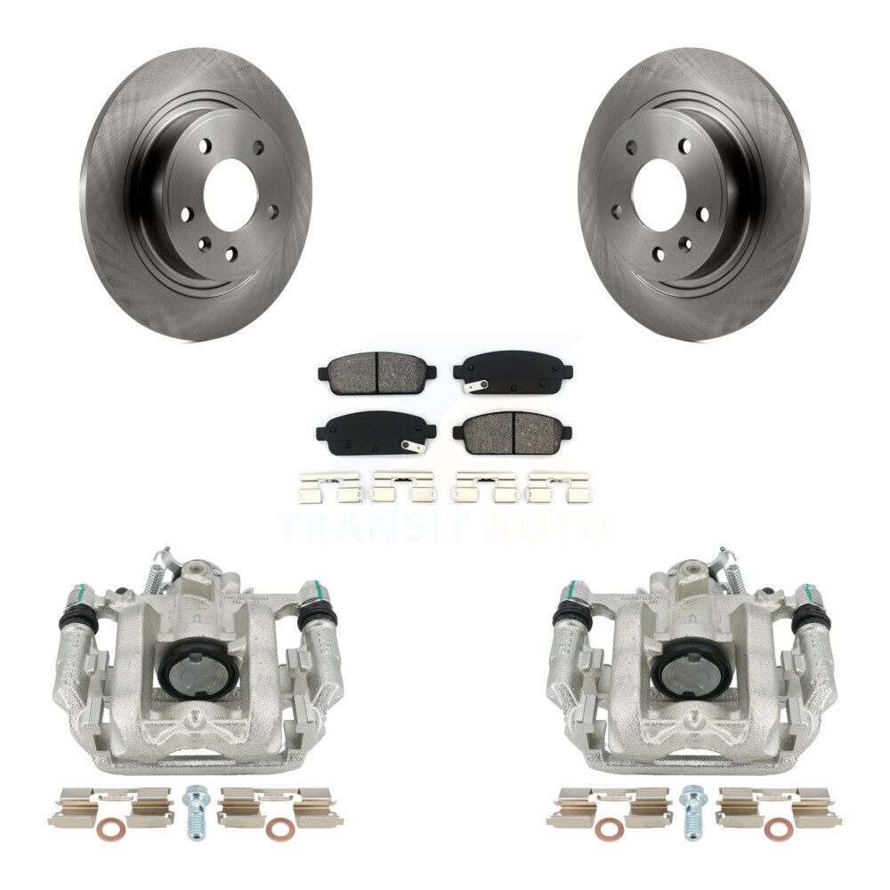 Rear Disc Brake Caliper Rotors And Semi-Metallic Pads Kit For 2013 Chevrolet Cruze LT LTZ With 292mm Diameter Rotor KC8-100363S by Transit Auto