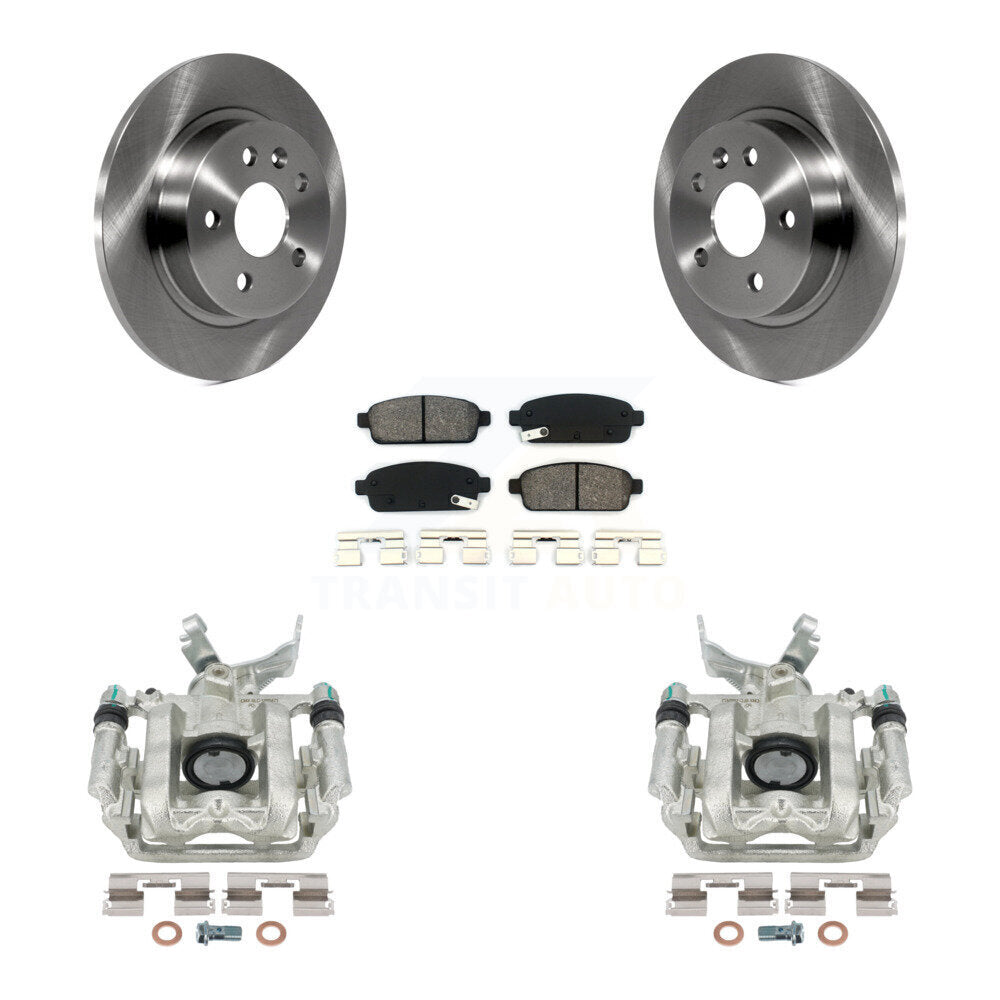 Rear Disc Brake Caliper Rotors And Semi-Metallic Pads Kit For Chevrolet Buick Encore Sonic Trax KC8-100365S by Transit Auto