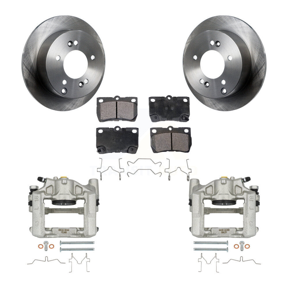 Rear Brake Caliper Rotor And Semi-Metallic Pad Kit For Lexus IS250 With Sport Suspension KC8-100366P